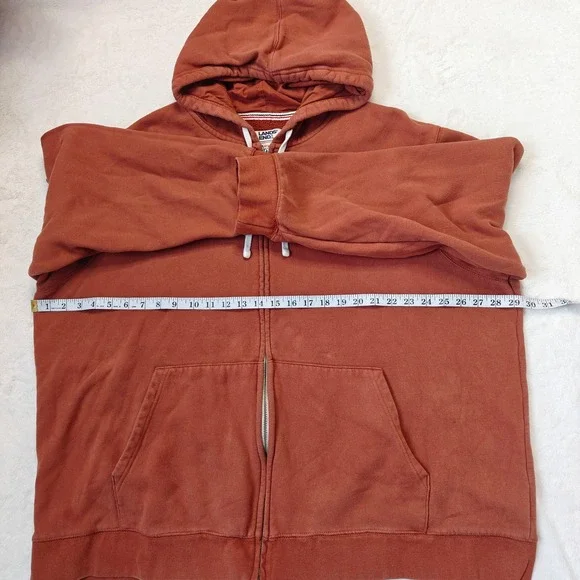 Lands End Mens Hooded Sweater Hoodie 3XL Serious Sweats Full Zip Lot Blue Orange - Picture 4 of 7